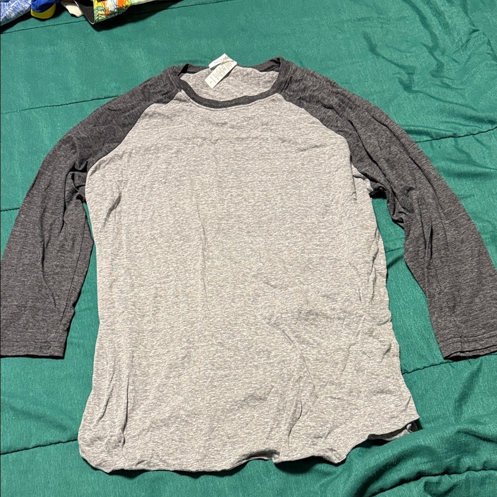 Gray and Black Raglan Shirt